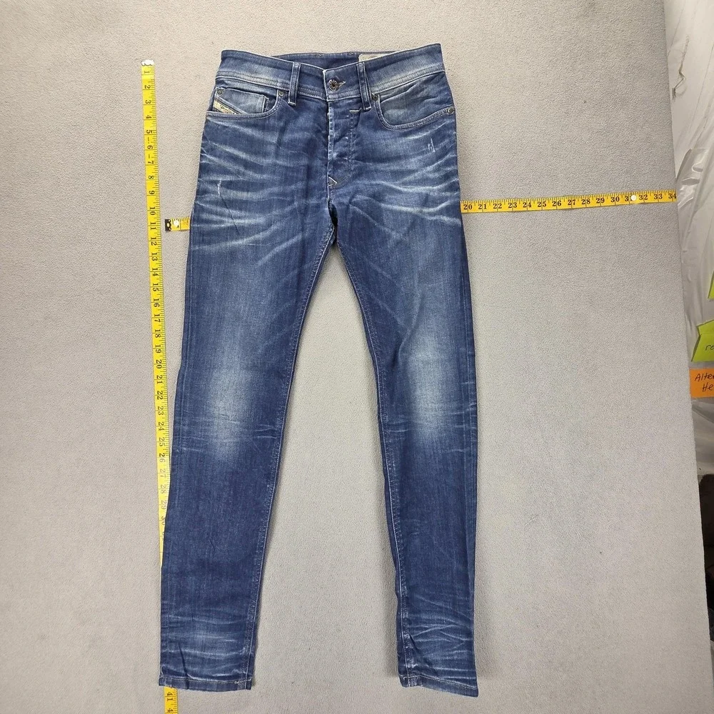 Diesel Jeans Mens 26x30 Blue Troxer Slim Skinny Stretch Medium Wash R23T8